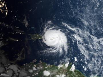 Hurricane Maria over Puerto Rico