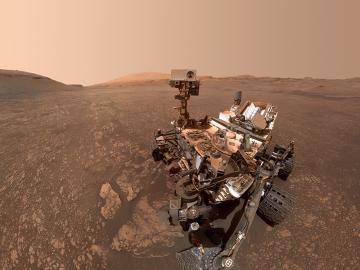 A selfie from the Curiosity rover as it explores the surface of Mars. Like many spacecraft, Curiosity uses a radioisotope power system to help fuel its mission. Credit: NASA/JPL-Caltech/MSSS