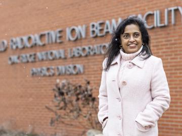 Nesaraja split her effort between nuclear data evaluation and experimentation at ORNL’s now-closed Holifield Radioactive Ion Beam Facility. Credit: Carlos Jones/ORNL, U.S. Dept. of Energy