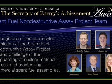 Spent Fuel Nondestructive Assay Project Team