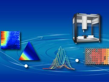 Researchers at ORNL and the University of Tennessee developed an automated workflow that combines chemical robotics and machine learning to speed the search for stable perovskites. Credit: Jaimee Janiga/ORNL, U.S. Dept of Energy