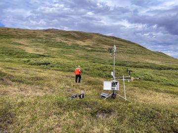 As part of the Next-Generation Ecosystem Experiments Arctic project, scientists are gathering and incorporating new data about the Alaskan tundra into global models that predict the future of our planet. Credit: ORNL/U.S. Dept. of Energy