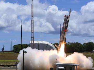 ORNL researchers developed a novel process for manufacturing extreme heat resistant carbon-carbon composites at a faster rate and produced fins or strakes made of the materials for testing on a U.S. Navy rocket launching with NASA. Credit: ORNL, Sandia/U.S. Dept. of Energy