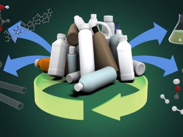 In a study, ORNL researchers concluded that the most direct path to plastic upcycling is through designing polymers specifically for reuse, which would allow the material to be converted into high-value products. Credit: Andy Sproles/ORNL, U.S. Dept. of Energy