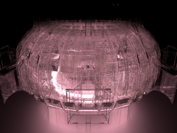 Depiction of JET tokamak with plasma