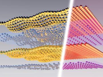 This image illustrates lattice distortion, strain, and ion distribution in metal halide perovskites, which can be induced by external stimuli such as light and heat. Image credit: Stephen Jesse/ORNL