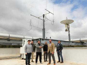 Oak Ridge National Laboratory researchers built an Earth-to-space communications system to work with private and government partners with the goal of directly connecting data downlinks to high performance computing. Credit: Genevieve Martin/ORNL, U.S. Dept. of Energy