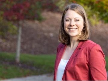 Friederike (Rike) Bostelmann is a nuclear data and reactor physics analyst at Oak Ridge National Laboratory working to advance new technology for nuclear power reactors as a clean energy source for electricity generation. Credit: ORNL, Carlos Jones