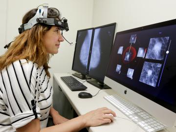 Sophie Voisin, an ORNL software engineer, was part of a team that won a 2014 R&D 100 Award for work on Intelligent Software for a Personalized Modeling of Expert Opinions, Decisions and Errors in Visual Examination Tasks. Credit: Jason Richards/ORNL, U.S. Dept. of Energy