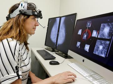 Sophie Voisin, an ORNL software engineer, was part of a team that won a 2014 R&D 100 Award for work on Intelligent Software for a Personalized Modeling of Expert Opinions, Decisions and Errors in Visual Examination Tasks. Credit: Jason Richards/ORNL, U.S. Dept. of Energy