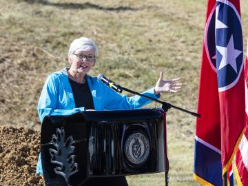 U.S. Secretary of Energy Jennifer Granholm visited Oak Ridge National Laboratory today to attend a groundbreaking ceremony for the U.S. Stable Isotope Research and Development Center. The facility is slated to receive $75 million in funding from the Inflation Reduction Act.