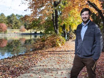 Matthew Craig’s research at ORNL is focused on how carbon cycles in and out of soils, a process that can have tremendous impact on the Earth’s climate. Credit: Carlos Jones/ORNL, U.S. Dept. of Energy