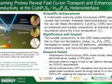 Scanning Probes Reveal Fast Cu-Ion Transport and Enhanced Conductivity at the CuInP2S6 / In4/3P2S6 Heterointerface