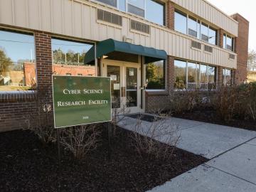 Outside of the Cyber Science Research Facility at Oak Ridge National Laboratory