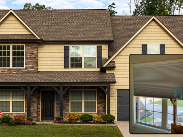 Oak Ridge National Laboratory researchers tested the performance of cellular shades in a two-story residential home in the Southeast and proved coverings with a honeycomb structure provide significant energy savings during winter and can potentially reduce carbon emissions. Credit: ORNL, U.S. Dept. of Energy