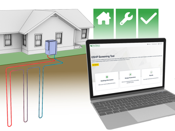 ORNL researchers have developed a free online tool for homeowners, equipment manufacturers and installers to calculate the savings and energy efficiency of ground source heat pump systems compared to traditional heating, ventilation and air conditioning systems. Credit: ORNL, U.S. Dept. of Energy