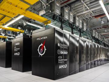 The Frontier supercomputer at ORNL remains in the number one spot on the May 2023 TOP500 rankings, with an updated high-performance Linpack score of 1.194 exaflops. Engineers at the Oak Ridge Leadership Computing Facility, which houses Frontier and its predecessor Summit, expect that Frontier’s speeds could ultimately top 1.4 exaflops, or 1.4 quintillion calculations per second. Credit: Carlos Jones/ORNL, U.S. Dept. of Energy