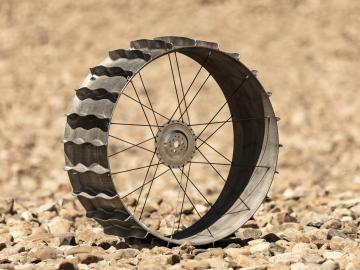 3d prnited lunar rover wheel based on a NASA design