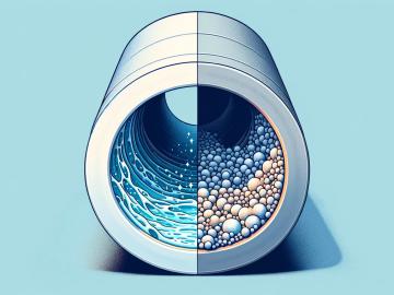 Silica scaling in industrial water treatment systems occurs when dissolved silica precipitates out, forming solid deposits that reduce equipment efficiency and life span, increase maintenance costs and risk system failures. Credit: Adam Malin/U.S. Dept. of Energy