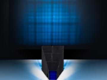 3D printed “Frankenstein design” collimator show the “scars” where the individual parts are joined