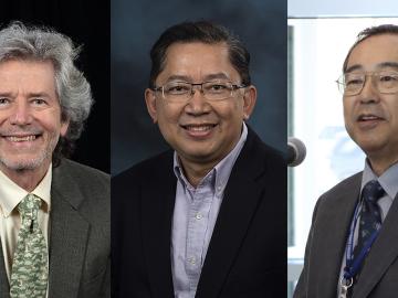 AAAS Fellows, left Keith Kline, Rigoberto Advincula and Takeshi Egami have been elected fellows of the AAAS.