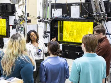 From left, Clarice Phelps, Jimmie Selph and Rich Franco are ORNL personnel who teach classes in the Chemical Radiation Technology Pathway program at Pellissippi State Community College. 