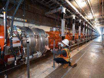 The Linac Coherent Light Source at DOE’s SLAC National Accelerator Laboratory in California reveals the structural dynamics of atoms and molecules through X-ray snapshots at ultrafast timescales. Pictured here is the LCLS-II tunnel. Credit: Jim Gensheimer/SLAC National Accelerator Laboratory