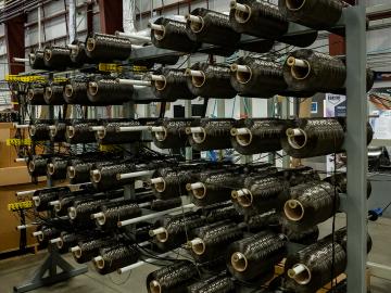 Carbon Fiber Technology Facility, CFTF - the Strongwell pultrusion machine and the pitch-based precursor melt flowing line