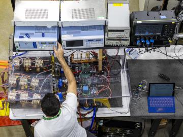 Researchers working at GRID-C.