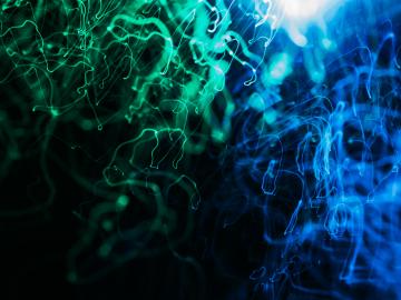 Abstract green and blue