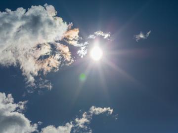 Sun through clouds