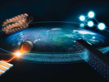 This is a simulated image of the project to build a new network that artificial intelligence and machine learning to steer experiments and analyze data faster and more accurately. will enable 