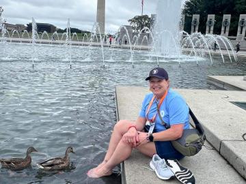 MIssy at WWII memorial