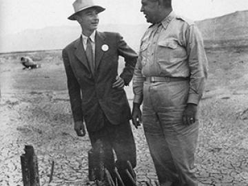 Robert Oppenheimer and Gen. Leslie Groves