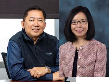 Chi and Advincula are both posting for an individual photo that have been pieced together to create one graphic