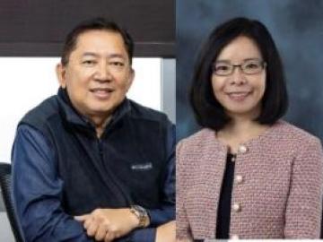 Chi and Advincula are both posting for an individual photo that have been pieced together to create one graphic