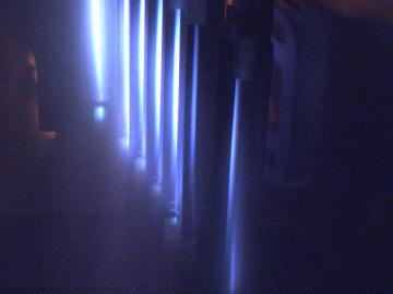 The electromagnetic isotope separator system operates by vaporizing an element such as ruthenium into the gas phase, converting the molecules into an ion beam, and then channeling the beam through magnets to separate out the different isotopes. The electromagnetic isotope separator system operates by vaporizing an element such as ruthenium into the gas phase, converting the molecules into an ion beam, and then channeling the beam through magnets to separate out the different isotopes.
