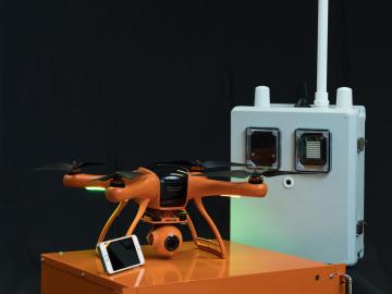 Grid agent fixed and mobile orange drone iphone