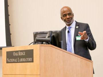 Larry Robinson, interim president of Florida A&M University, was the keynote speaker at ORNL’s Black History Month celebration. 