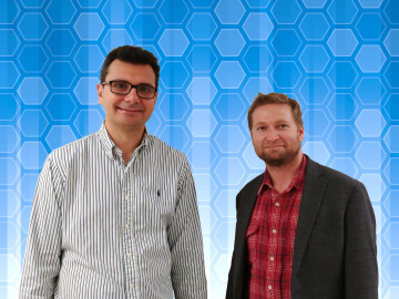 ORNL’s Pavel Lougovski (left) and Raphael Pooser will lead research teams working to advance quantum computing for scientific applications.