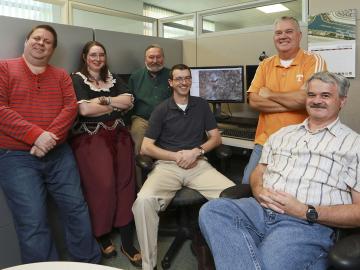 The Roane State Community College associates are (from left) Jeff Manning, Chris Zerr, Bruce Lester, Joe Pyle, Darrell Roddy and Rusty Dryman.