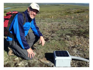 ORNL researcher Peter Thornton "in the field" for the Next Generation Ecosystem Experiment - Arctic.