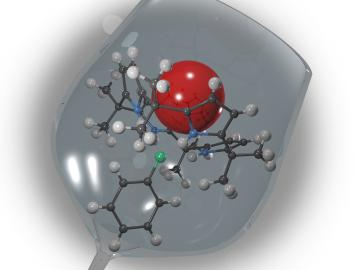 In unbound calyx[4]pyrrole, two pyrrole “petals” are flipped up and two, down.