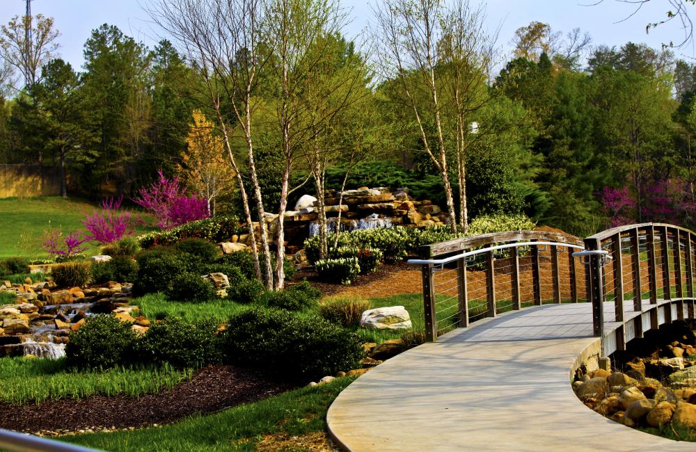 Oak Ridge National Laboratory bridge by the pond