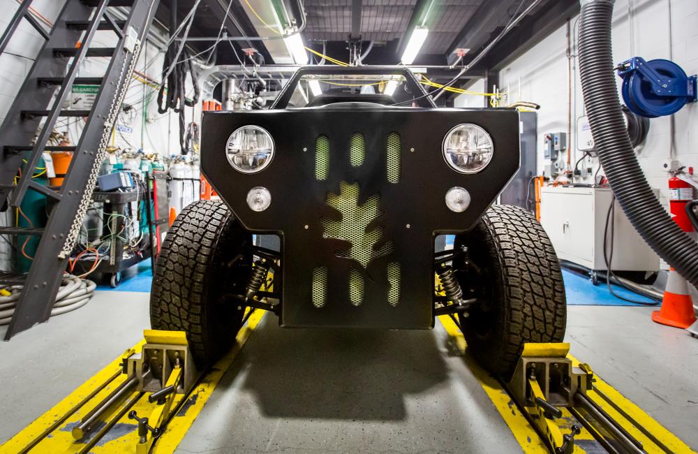 Printed utility vehicle on dynamometer