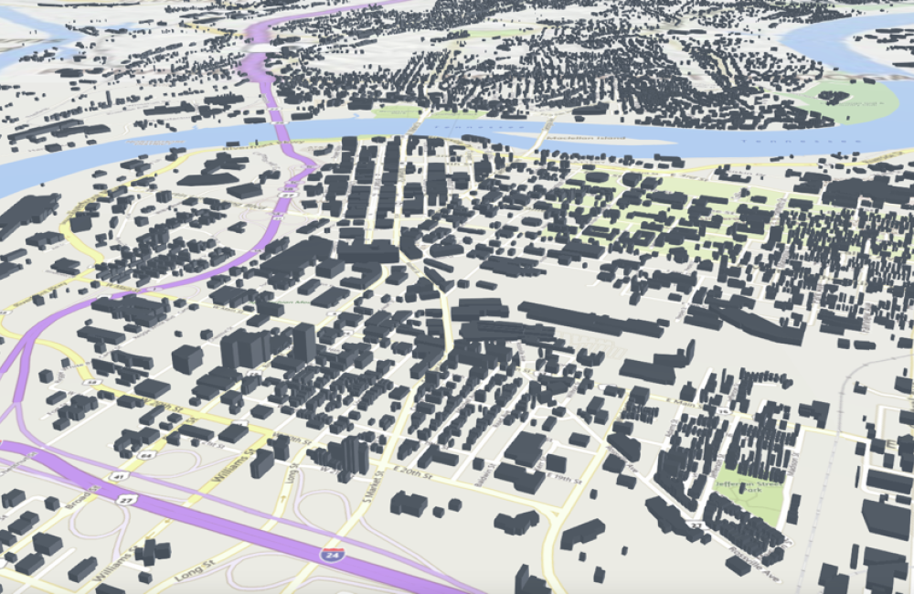 ORNL’s modeling tool simulates the energy efficiency of buildings by automating data received from satellite images. The tool was tested on buildings in the Chattanooga area. Credit: Joshua New/Oak Ridge National Laboratory, U.S. Dept. of Energy