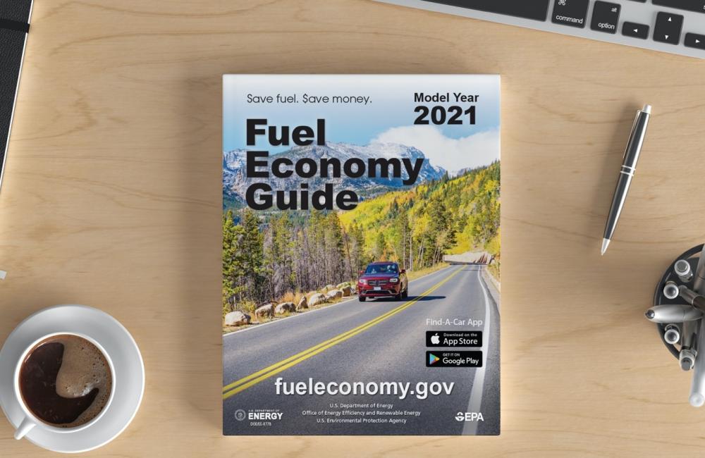 The 2021 Fuel Economy Guide, compiled by ORNL researchers, provides tips for keeping fuel costs down and helps consumers find the most fuel-efficient vehicle. Credit: ORNL/U.S. Dept. of Energy