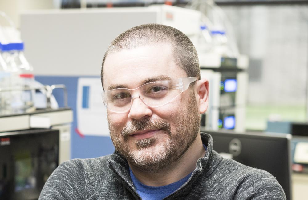 Rich Giannone uses bioanalytical mass spectrometry to examine proteins