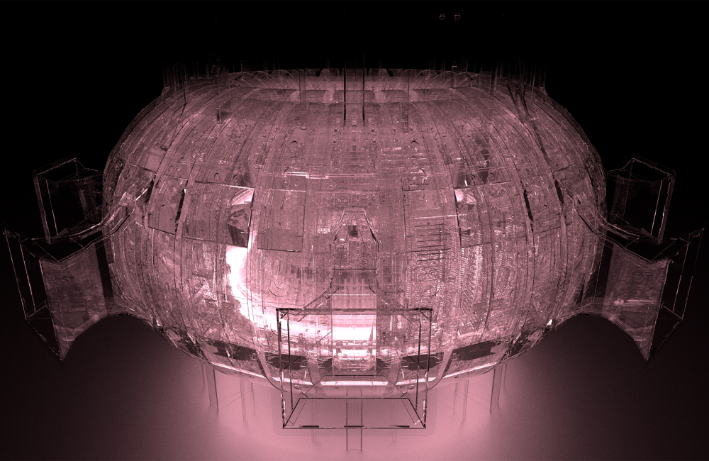 Plasma inside the JET tokamak
