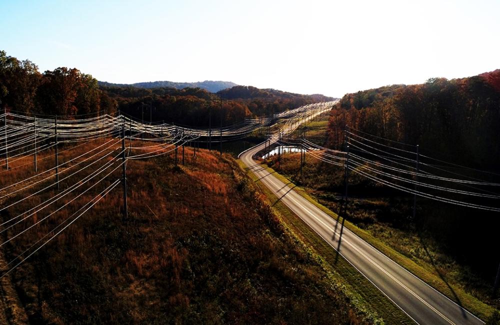 High voltage power lines carry electricity generated by the Tennessee Valley Authority to ORNL. Credit: Dobie Gillispie/ORNL, U.S. Dept. of Energy